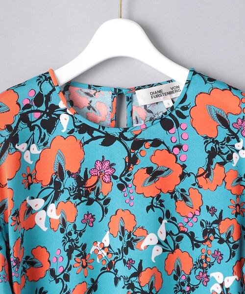 DIANE von FURSTENBERG（ダイアンフォンファステンバーグ）の「＜DIANE von FURSTENBERG（ダイアン フォン ファステンバーグ）＞MARISOL プリント プルオーバーブラウス ■■■（シャツ/ブラウス・レディース・ターコイズブルー・SMALL/X-SMALL）」の12枚目の写真