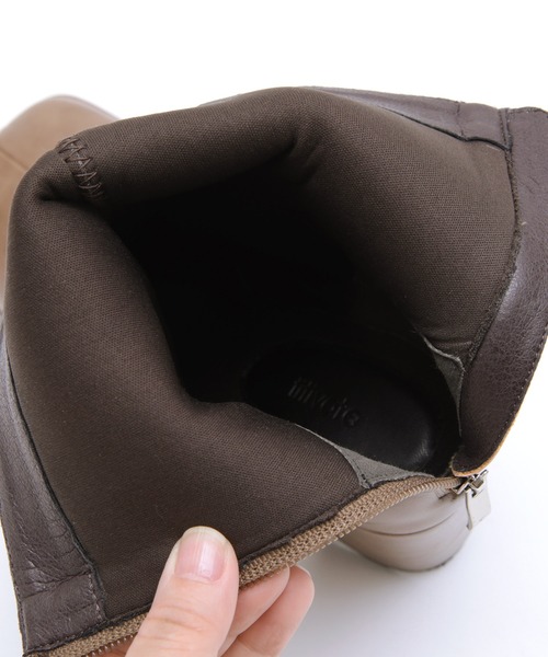 titivate(ティティベイト)の「ワイドスクエアトゥショートブーツ(ブーツ・レディース・アイボリー/ブラック/ブラウン・M/L/LL/S)」の5枚目の写真