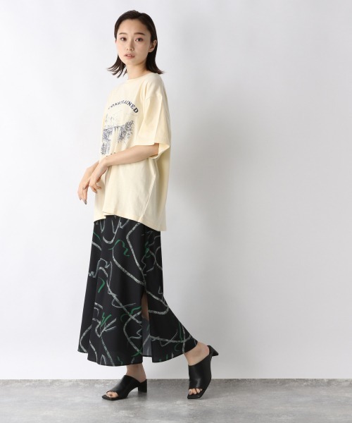 JEANASIS（ジーナシス）の「アソートプリントSST/216234（Tシャツ/カットソー・レディース・ホワイト/ブラック/キナリ・FREE）」の7枚目の写真