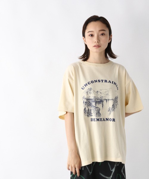 JEANASIS（ジーナシス）の「アソートプリントSST/216234（Tシャツ/カットソー・レディース・ホワイト/ブラック/キナリ・FREE）」の8枚目の写真