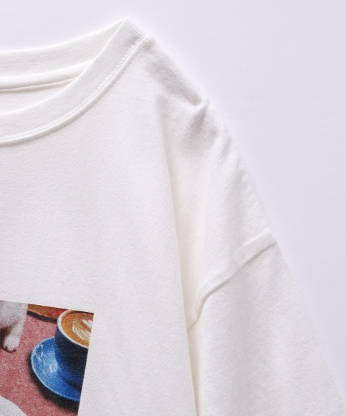 JEANASIS（ジーナシス）の「アソートプリントSST/216234（Tシャツ/カットソー・レディース・ホワイト/ブラック/キナリ・FREE）」の16枚目の写真