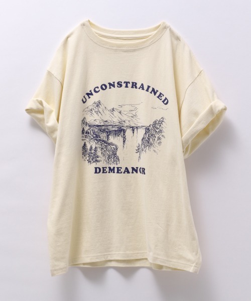 JEANASIS（ジーナシス）の「アソートプリントSST/216234（Tシャツ/カットソー・レディース・ホワイト/ブラック/キナリ・FREE）」の11枚目の写真