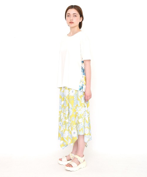 Design Tshirts Store graniph（デザイン　ティーシャツ　ストア　グラニフ）の「ショウイーフラワーズ｜プリントロングスカート（スカート・レディース・イエロー・FREE）」の7枚目の写真