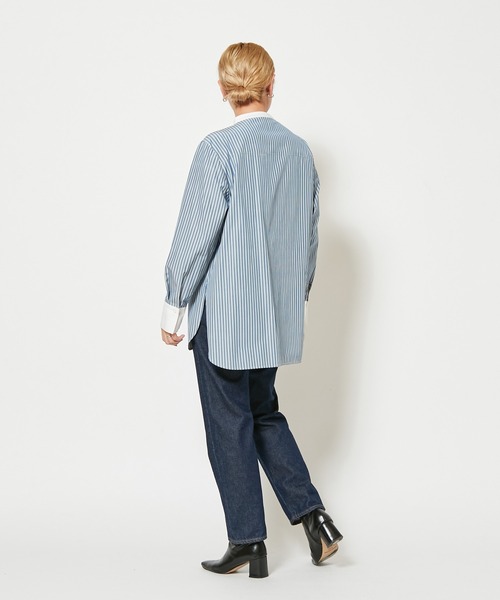 CIAOPANIC(チャオパニック)の「■ストライプドレスシャツ(シャツ/ブラウス・レディース・ブラック/ブルー・FREE)」の11枚目の写真