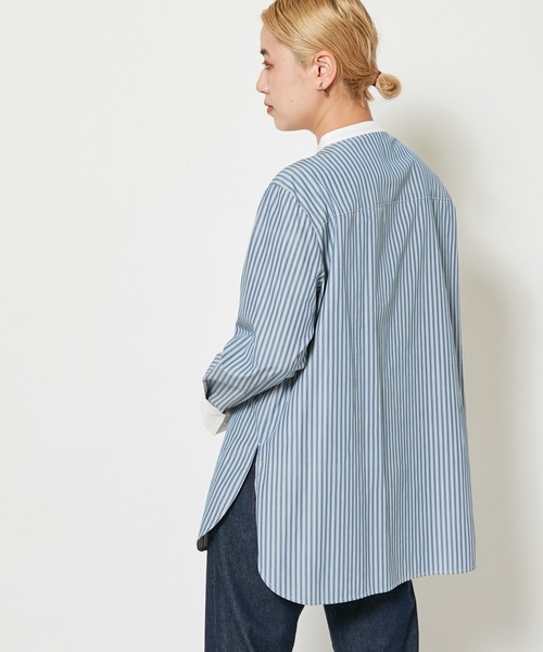 CIAOPANIC(チャオパニック)の「■ストライプドレスシャツ(シャツ/ブラウス・レディース・ブラック/ブルー・FREE)」の12枚目の写真