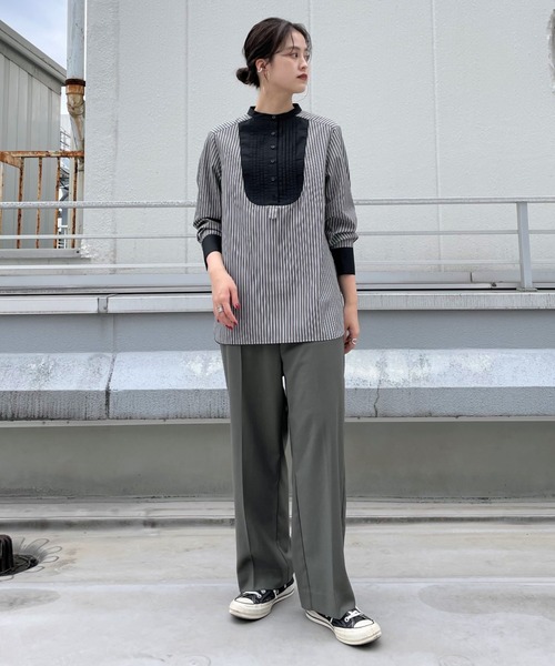 CIAOPANIC(チャオパニック)の「■ストライプドレスシャツ(シャツ/ブラウス・レディース・ブラック/ブルー・FREE)」の22枚目の写真