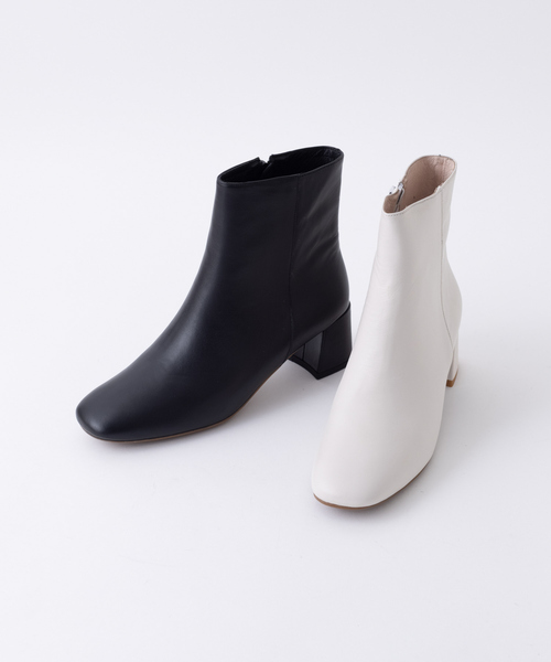 Rouge vif(ルージュヴィフ)の「【REMME】スクエアショートブーツ(ブーツ・レディース・ブラック/オフホワイト・38/39/35/36/37)」の12枚目の写真