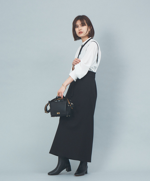 Rouge vif(ルージュヴィフ)の「【REMME】スクエアショートブーツ(ブーツ・レディース・ブラック/オフホワイト・38/39/35/36/37)」の9枚目の写真