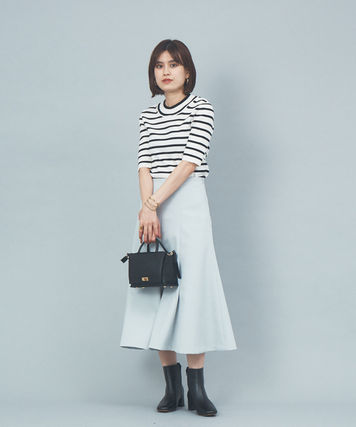 Rouge vif(ルージュヴィフ)の「【REMME】スクエアショートブーツ(ブーツ・レディース・ブラック/オフホワイト・38/39/35/36/37)」の17枚目の写真