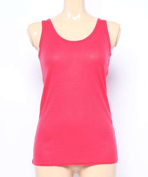 Luva TRAM（ルーバトラム）の「LUVA TRAM/ルーバトラム/テレコタンクトップ（タンクトップ・レディース・ターコイズブルー/ピンク/レモンイエロー・FREE）」の3枚目の写真