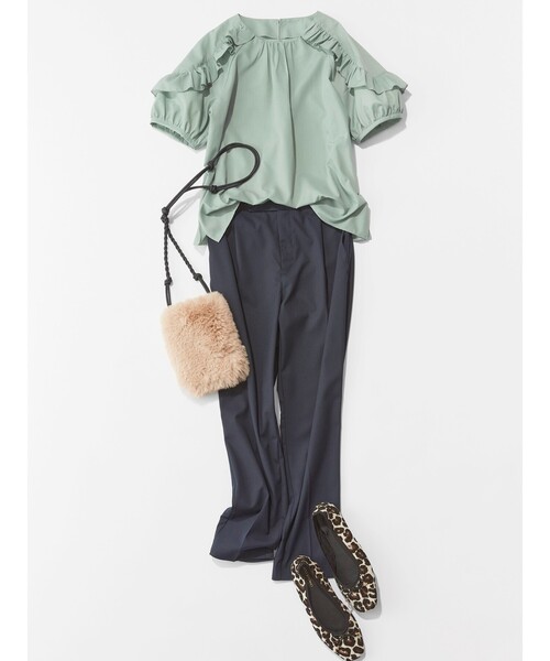 SHOO・LA・RUE（シューラルー）の「◆エコファーミニミニポシェット（ショルダーバッグ・レディース・ブラック/ベージュ/カーキ系4/グレー・00）」の13枚目の写真