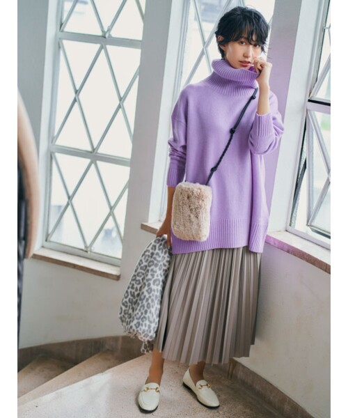 SHOO・LA・RUE（シューラルー）の「◆エコファーミニミニポシェット（ショルダーバッグ・レディース・ブラック/ベージュ/カーキ系4/グレー・00）」の20枚目の写真