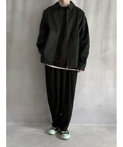 STYLEMIXER（スタイルミキサー）の「フロントレイヤードスイングトップ（シャツ/ブラウス・メンズ・ブラック/ベージュ・MEDIUM/LARGE/X-LARGE）」の8枚目の写真