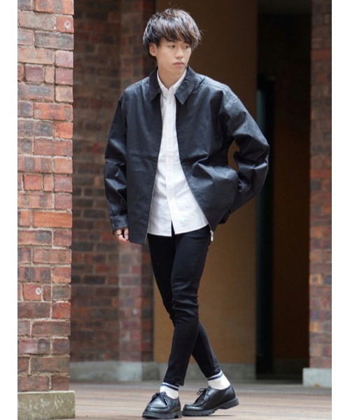 STYLEMIXER（スタイルミキサー）の「フロントレイヤードスイングトップ（シャツ/ブラウス・メンズ・ブラック/ベージュ・MEDIUM/LARGE/X-LARGE）」の9枚目の写真