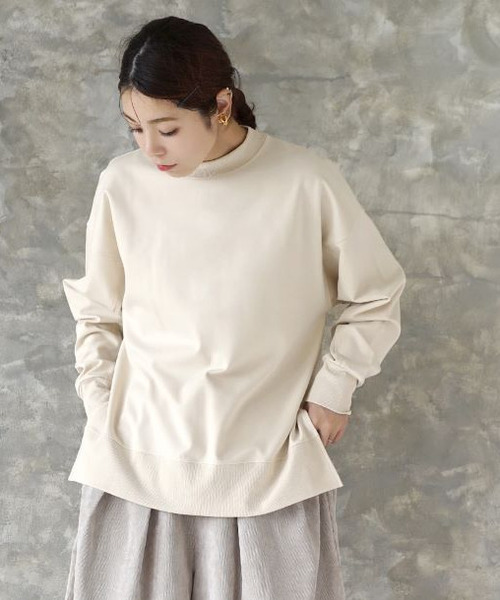 zootie（ズーティー）の「ダンボールニット［サイドスリットプルオーバー］（Tシャツ/カットソー・レディース・ライトベージュ/ブラウン/ブラック/ライトグリーン/アイボリー/グリーン/ライトグレー・M）」の15枚目の写真