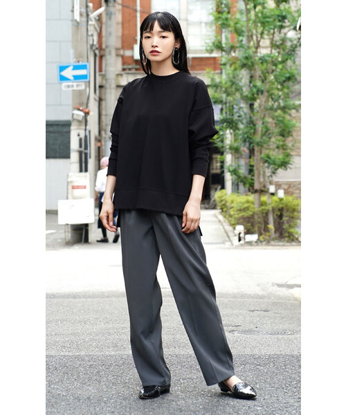 zootie（ズーティー）の「ダンボールニット［サイドスリットプルオーバー］（Tシャツ/カットソー・レディース・ライトベージュ/ブラウン/ブラック/ライトグリーン/アイボリー/グリーン/ライトグレー・M）」の18枚目の写真