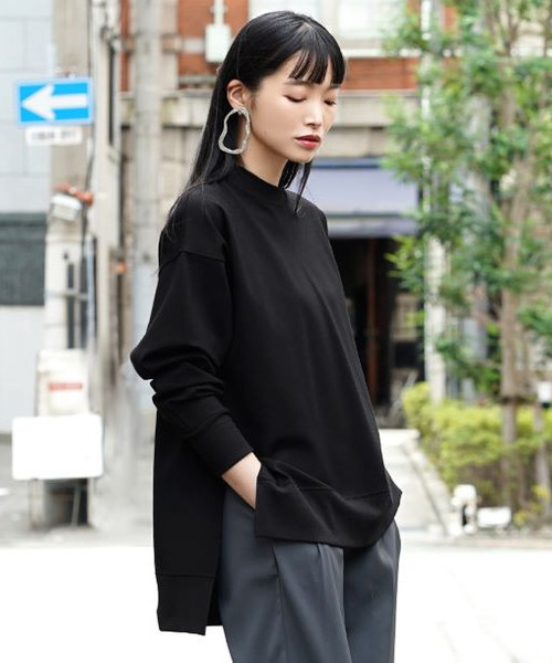 zootie（ズーティー）の「ダンボールニット［サイドスリットプルオーバー］（Tシャツ/カットソー・レディース・ライトベージュ/ブラウン/ブラック/ライトグリーン/アイボリー/グリーン/ライトグレー・M）」の20枚目の写真