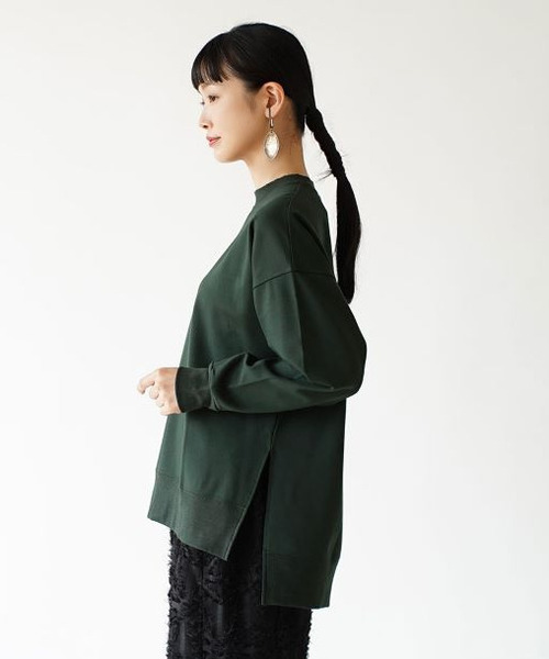 zootie（ズーティー）の「ダンボールニット［サイドスリットプルオーバー］（Tシャツ/カットソー・レディース・ライトベージュ/ブラウン/ブラック/ライトグリーン/アイボリー/グリーン/ライトグレー・M）」の22枚目の写真