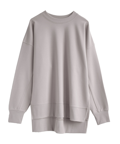 zootie（ズーティー）の「ダンボールニット［サイドスリットプルオーバー］（Tシャツ/カットソー・レディース・ライトベージュ/ブラウン/ブラック/ライトグリーン/アイボリー/グリーン/ライトグレー・M）」の9枚目の写真