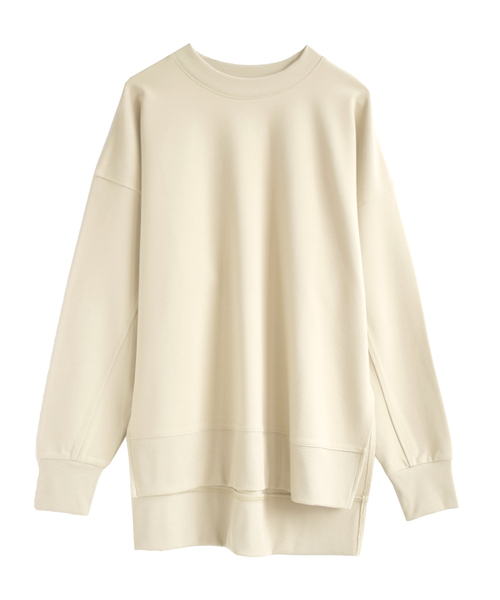zootie（ズーティー）の「ダンボールニット［サイドスリットプルオーバー］（Tシャツ/カットソー・レディース・ライトベージュ/ブラウン/ブラック/ライトグリーン/アイボリー/グリーン/ライトグレー・M）」の10枚目の写真
