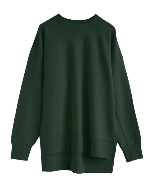 zootie（ズーティー）の「ダンボールニット［サイドスリットプルオーバー］（Tシャツ/カットソー・レディース・ライトベージュ/ブラウン/ブラック/ライトグリーン/アイボリー/グリーン/ライトグレー・M）」の11枚目の写真