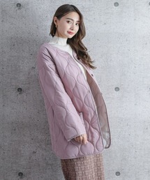 clear | 【WEB限定】キルティングノーカラーコート(ノーカラーコート)