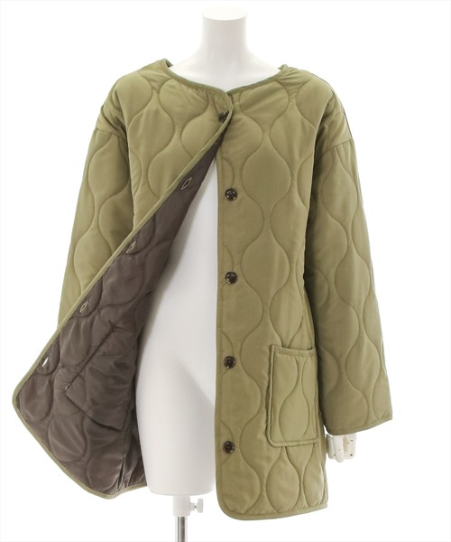 clear（クリア）の「【WEB限定】キルティングノーカラーコート（ノーカラーコート・レディース・ブラウン/ブラック/グリーン/アイボリー/キャメル/ピンク系その他/カーキ・F）」の20枚目の写真