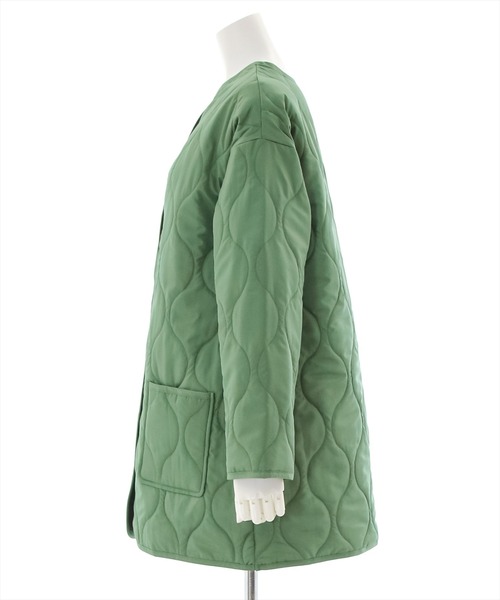 clear（クリア）の「【WEB限定】キルティングノーカラーコート（ノーカラーコート・レディース・ブラウン/ブラック/グリーン/アイボリー/キャメル/ピンク系その他/カーキ・F）」の19枚目の写真