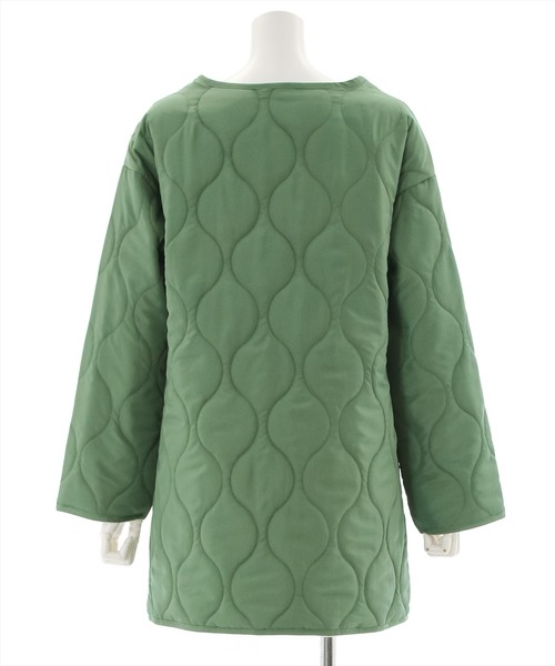 clear（クリア）の「【WEB限定】キルティングノーカラーコート（ノーカラーコート・レディース・ブラウン/ブラック/グリーン/アイボリー/キャメル/ピンク系その他/カーキ・F）」の8枚目の写真