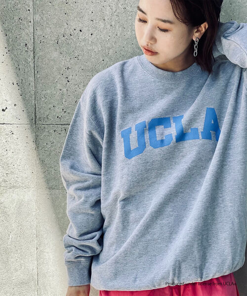 NOLLEY'S goodman(ノーリーズグッドマン)の「YALE / UCLA 別注 カレッジロゴ ヴィンテージ加工 ビッグシルエット スウェット プルオーバー(スウェット・メンズ・ベージュ/グレー/ホワイト/ネイビー・M/L)」の3枚目の写真