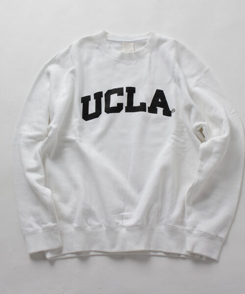 NOLLEY'S goodman(ノーリーズグッドマン)の「YALE / UCLA 別注 カレッジロゴ ヴィンテージ加工 ビッグシルエット スウェット プルオーバー(スウェット・メンズ・ベージュ/グレー/ホワイト/ネイビー・M/L)」の2枚目の写真