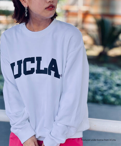 NOLLEY'S goodman(ノーリーズグッドマン)の「YALE / UCLA 別注 カレッジロゴ ヴィンテージ加工 ビッグシルエット スウェット プルオーバー(スウェット・メンズ・ベージュ/グレー/ホワイト/ネイビー・M/L)」の6枚目の写真