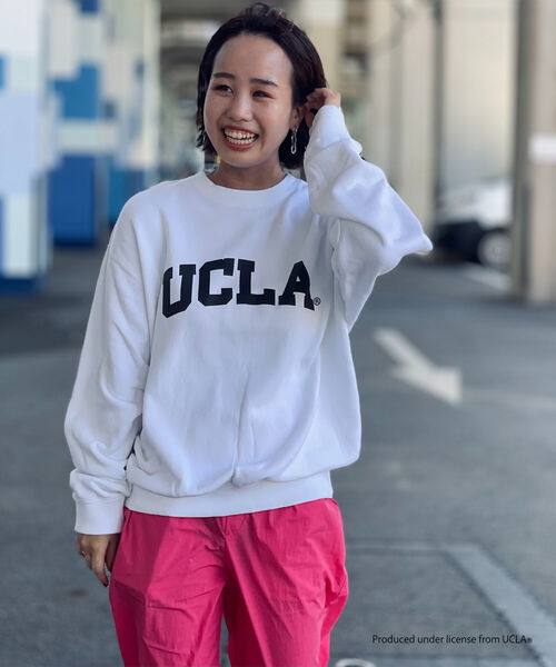 NOLLEY'S goodman(ノーリーズグッドマン)の「YALE / UCLA 別注 カレッジロゴ ヴィンテージ加工 ビッグシルエット スウェット プルオーバー(スウェット・メンズ・ベージュ/グレー/ホワイト/ネイビー・M/L)」の8枚目の写真