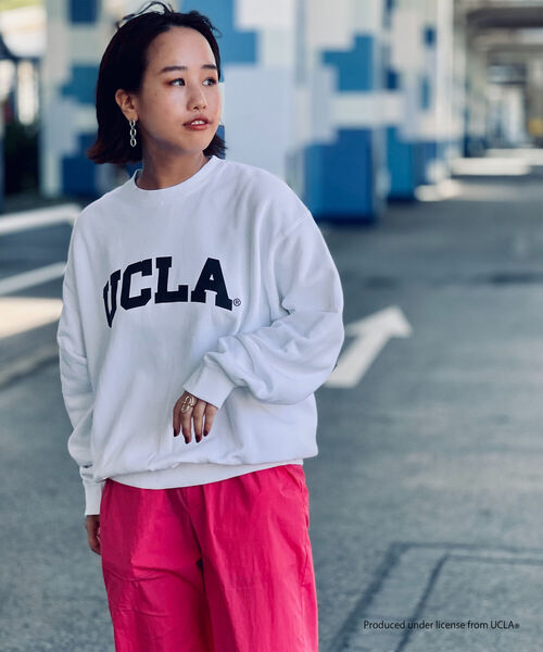 NOLLEY'S goodman(ノーリーズグッドマン)の「YALE / UCLA 別注 カレッジロゴ ヴィンテージ加工 ビッグシルエット スウェット プルオーバー(スウェット・メンズ・ベージュ/グレー/ホワイト/ネイビー・M/L)」の9枚目の写真