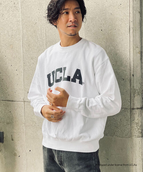 NOLLEY'S goodman(ノーリーズグッドマン)の「YALE / UCLA 別注 カレッジロゴ ヴィンテージ加工 ビッグシルエット スウェット プルオーバー(スウェット・メンズ・ベージュ/グレー/ホワイト/ネイビー・M/L)」の13枚目の写真