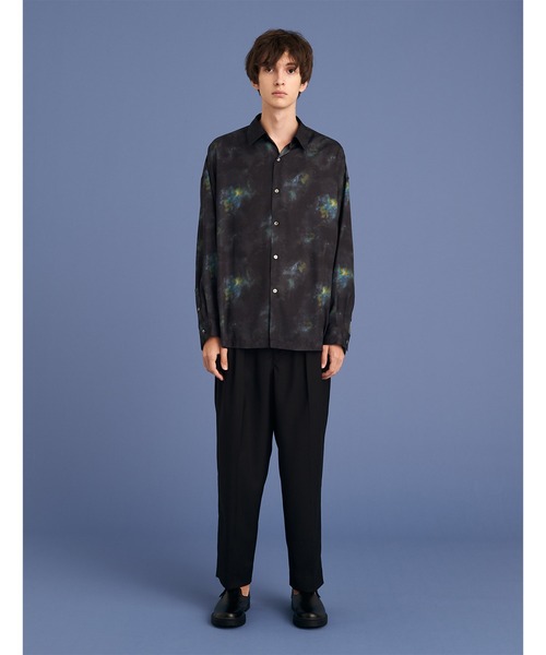 UP START（アップスタート）の「2TACK BELTED PANTS/2タックベルトパンツ（その他パンツ・メンズ・ブラック/グレー・MEDIUM/LARGE）」の3枚目の写真