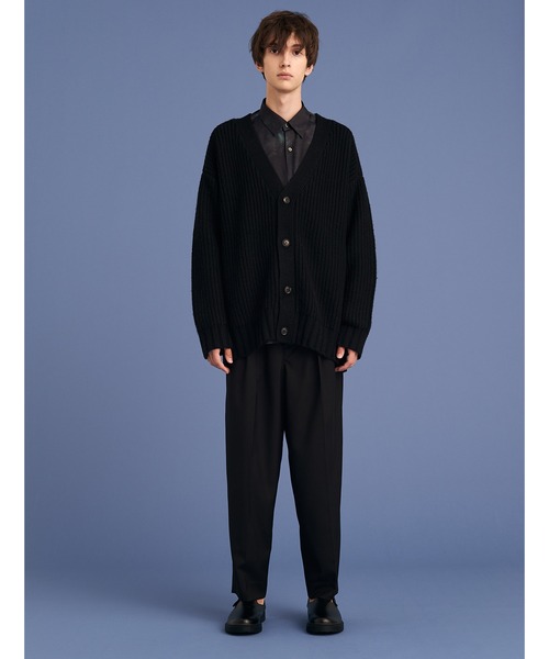 UP START（アップスタート）の「2TACK BELTED PANTS/2タックベルトパンツ（その他パンツ・メンズ・ブラック/グレー・MEDIUM/LARGE）」の5枚目の写真