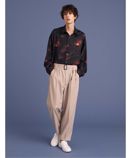 UP START（アップスタート）の「2TACK BELTED PANTS/2タックベルトパンツ（その他パンツ・メンズ・ブラック/グレー・MEDIUM/LARGE）」の12枚目の写真