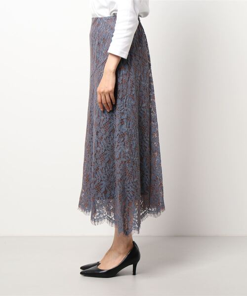 Te chichi(テチチ)の「ケミカルレースフレアスカート(スカート・レディース・グレー/チャコール/ブルー・フリ-)」の4枚目の写真