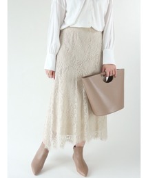 ケミカルレースフレアスカート