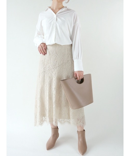 Te chichi(テチチ)の「ケミカルレースフレアスカート(スカート・レディース・グレー/チャコール/ブルー・フリ-)」の8枚目の写真