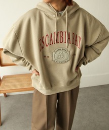 アソートロゴプリント裏起毛ビッグシルエットプルパーカー