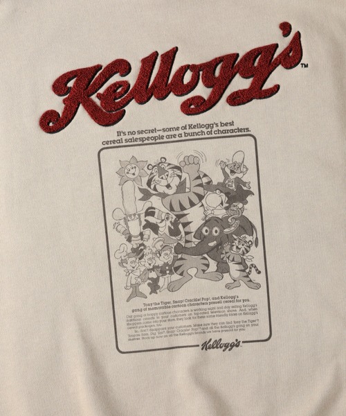 Right-on（ライトオン）の「「Kelloggs」サガラクルーネックトレーナー（スウェット・レディース・ベージュ/ダークグレー・M/L/XL）」の14枚目の写真