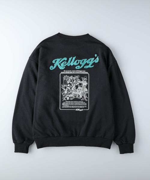 Right-on（ライトオン）の「「Kelloggs」サガラクルーネックトレーナー（スウェット・レディース・ベージュ/ダークグレー・M/L/XL）」の9枚目の写真