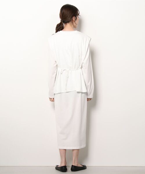 UNDECORATED（アンデコレイテッド）の「UNDECORATED CO SMOOTH LAYERED DR（ワンピース・レディース・ホワイト・FREE）」の3枚目の写真