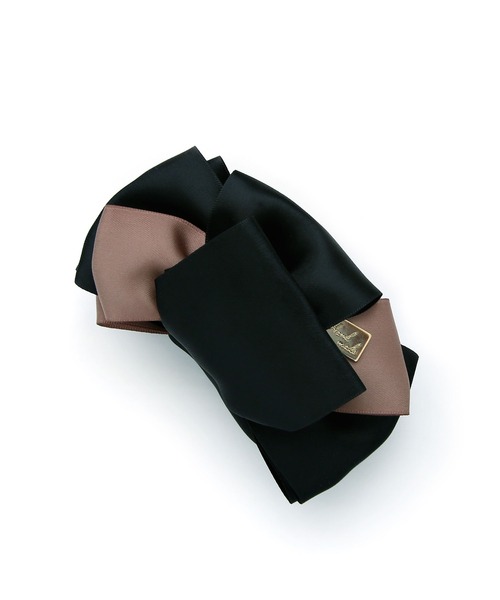 colleca la（コレカラ）の「バイカラーリボンバナナクリップ（バレッタ/ヘアクリップ・レディース・ブラック/モカ・ﾌﾘ-）」の9枚目の写真