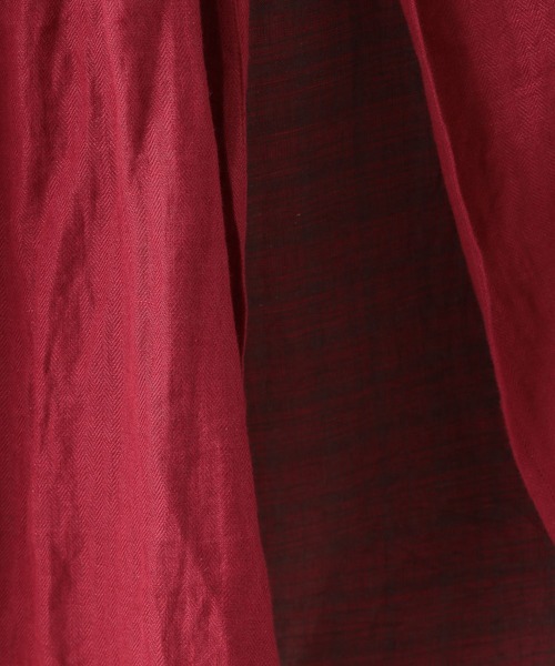 studio CLIP（スタディオクリップ）の「《Natural by studio CLIP》リネンコットン切り替えスカート（スカート・レディース・レッド/スモーク・FREE）」の9枚目の写真