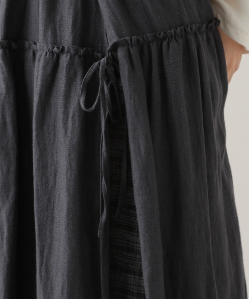 studio CLIP（スタディオクリップ）の「《Natural by studio CLIP》リネンコットン切り替えスカート（スカート・レディース・レッド/スモーク・FREE）」の13枚目の写真