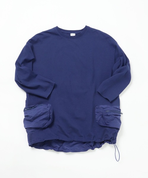 nappalm(ナップパーム)の「【 nappalm / ナップパーム 】 ビックシルエット ポケットロンT 406920190 NPP(Tシャツ/カットソー・レディース・カーキ/ナチュラル/ブラック/ネイビー・FREE)」の21枚目の写真