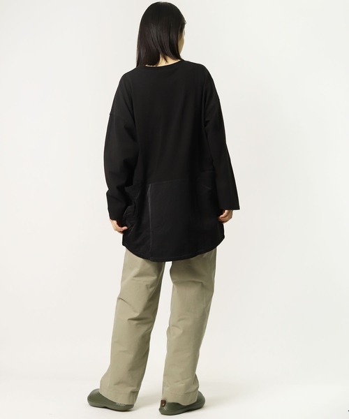 nappalm(ナップパーム)の「【 nappalm / ナップパーム 】 ビックシルエット ポケットロンT 406920190 NPP(Tシャツ/カットソー・レディース・カーキ/ナチュラル/ブラック/ネイビー・FREE)」の10枚目の写真